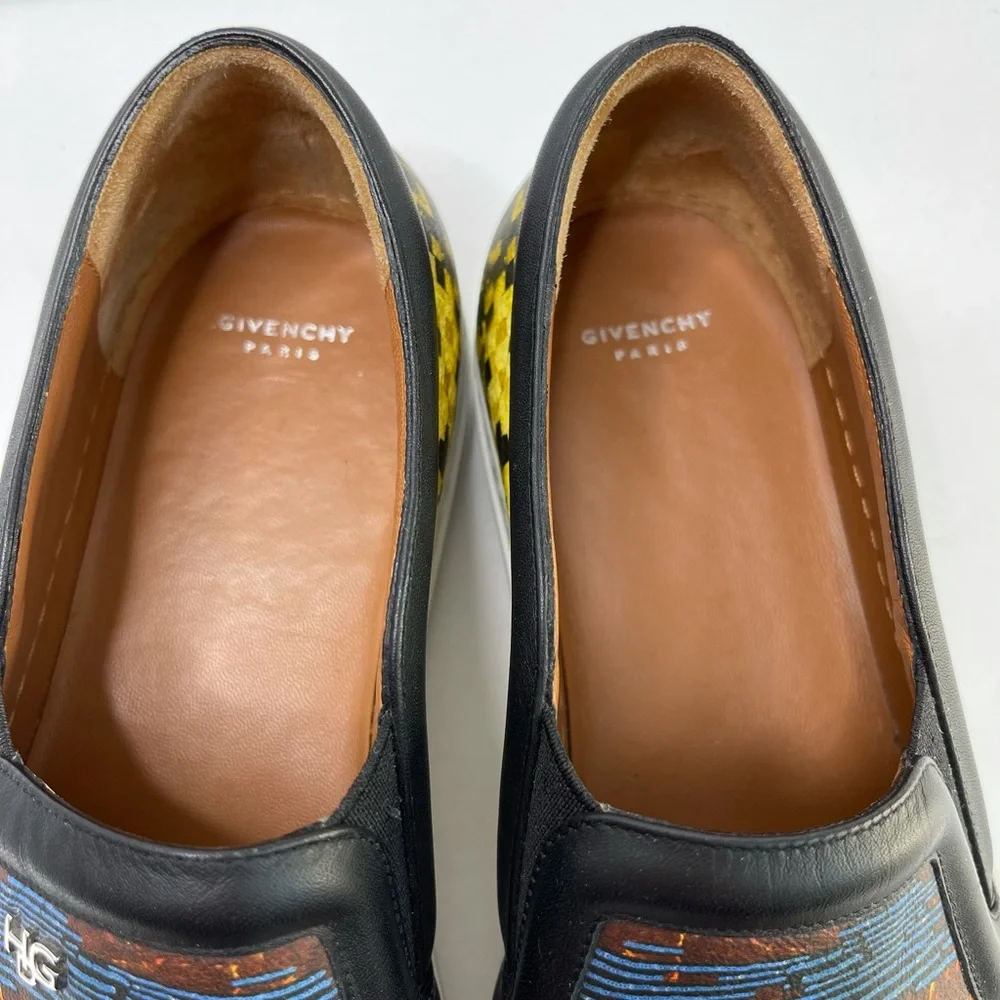 GIVENCHY Classic Slip On Mosaic Pixel Skate Sneakers Size 39 Made In Italy - Picture 7 of 15